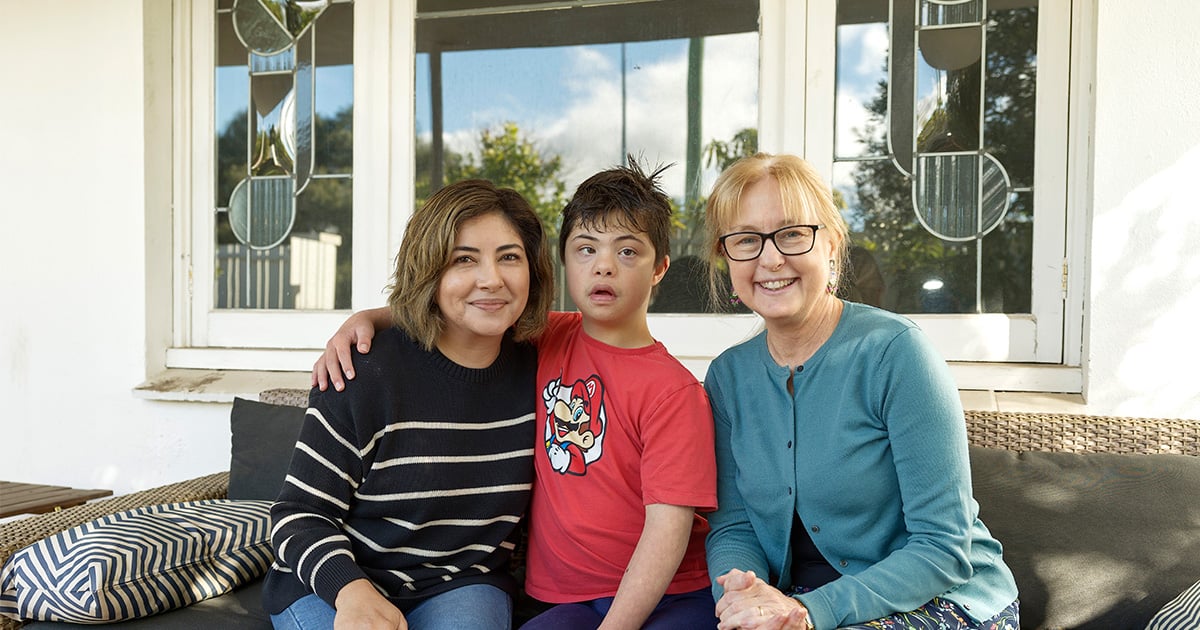 jenny downs with a child with down syndrome